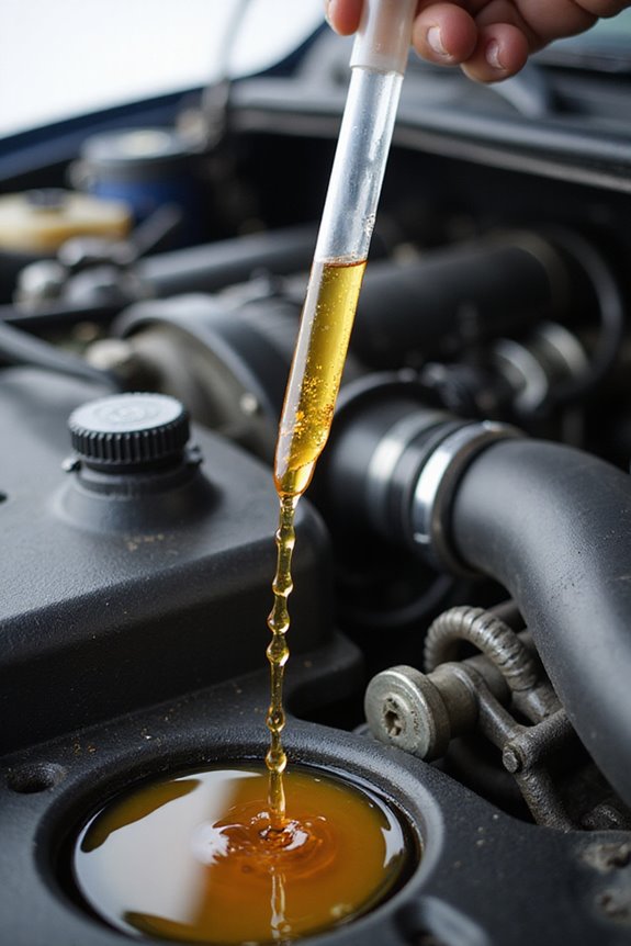 detect engine oil leaks