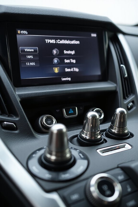 tpms calibration using infotainment